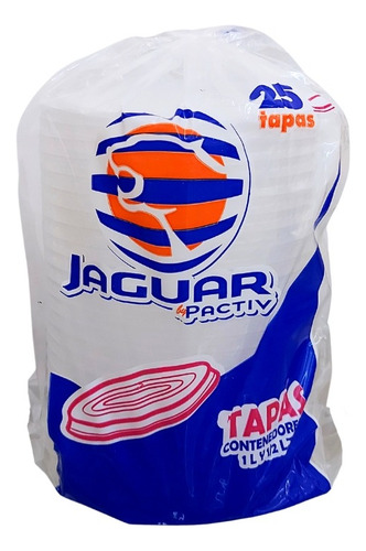 Tapa Plástica Lisa P/ Envase De 1 Y 1/2 Litro Jaguar 50 Pzs Color Transparente