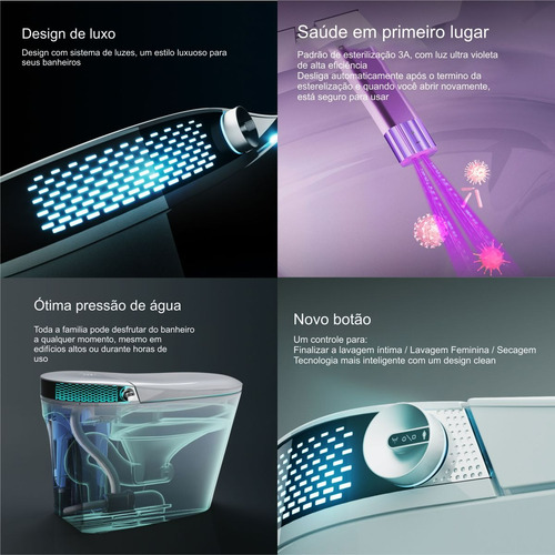 Vaso Sanitário Inteligente Luxo Smart Toilet Bacia Sanitária
