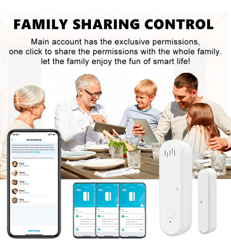 Sensor De Porta Janela Com Alarme Som Wifi Tuya Alexa Google