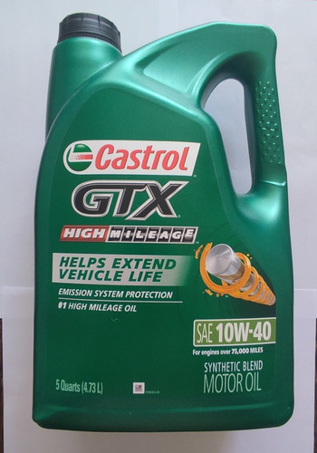 Aceite Semisintetico 10w40 Castrol / Garrafa 4.73 Lts. 