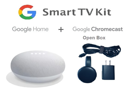 Kit Google Home Mini Y Chromecast 3 Smart Tv Domotica