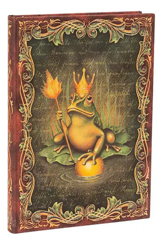 Cuaderno Los Hermanos Grimm, El Príncipe Rana Midi Liso Verde
