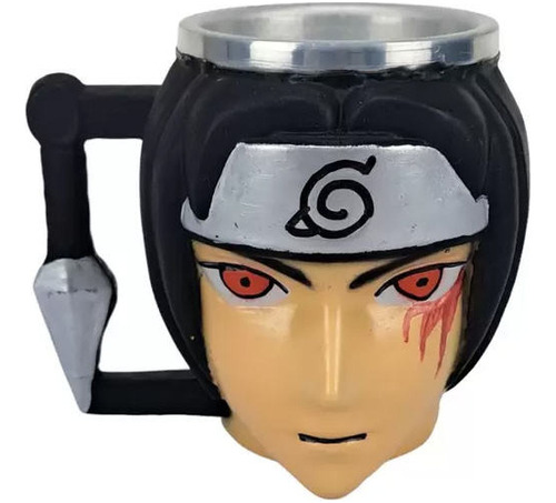 Copo Caneca Decorativa Resina 3d Itachi Uchiha Naruto Geek