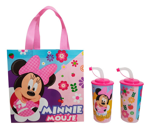 Minnie Mouse Paquete 10 Bolsa 10 Vasos Plástico