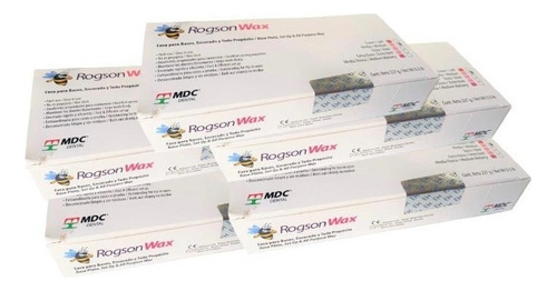 Kit De 5 Ceras Dentales Para Bases Y Encerado Rogson Wax