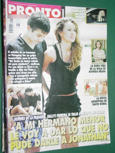 Revista Pronto 913 Sol Bel Oreiro Escudero Rago Susana Gimen