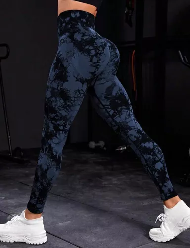 Calça Legging Push Up S/ Costur Academia Levanta Bumb Tiedye