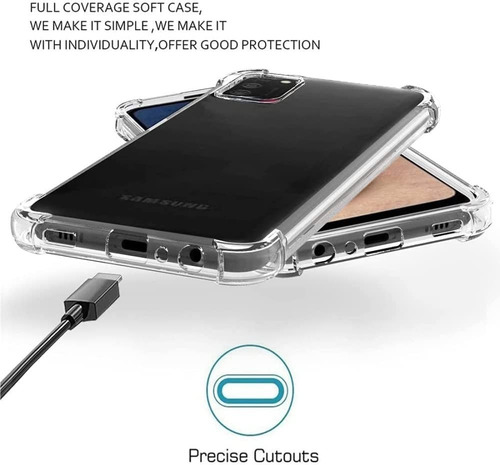 Imagen 4 de 9 de Carcasa Transparente Para Samsung A03 + Lamina Completa