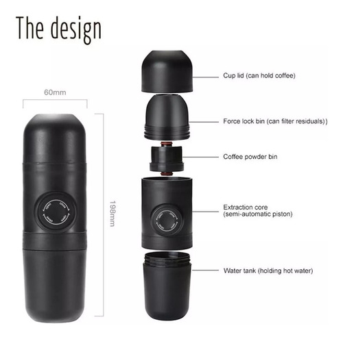 Máquina Para Hacer Café Expreso Portátil De Viaje, 140 Ml .