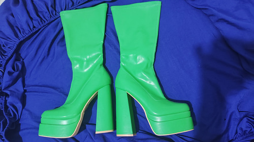 Botas Plataforma Verde