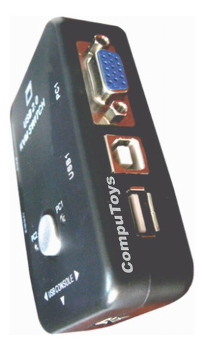 Zkvu02 Kvm Vga + Usb 2 Cpu (sin Cables) Qkvu02q Compu-toys