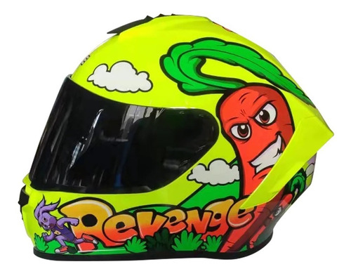 Casco Moto Edge Revenge Amarillo Certificado Tamaño del casco M