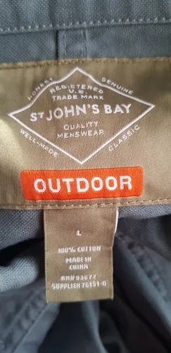 St John s Bay Chamarra camisa De Algod n Color Steel Blue