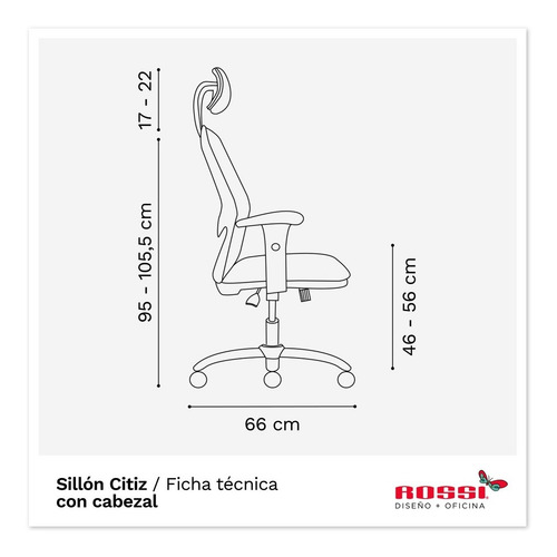 Imagen 10 de 10 de Sillón Ergonómico Citiz Con Cabezal Mecanismo Synchro
