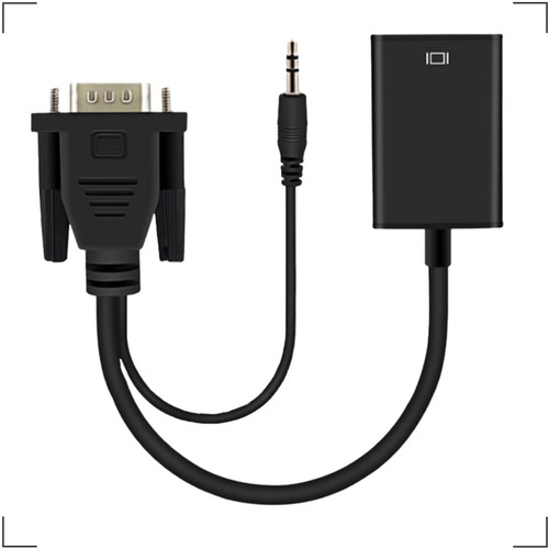 Imagem 2 de 5 de Conversor Vga X Hdmi Com Cabo P2 E Usb.