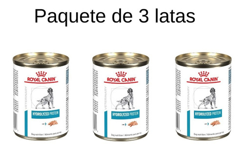 Royal Canin Proteína Hidrolizada Alergia Lata 390 Gr 3 Pack