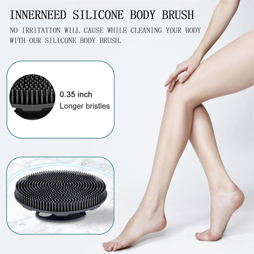 Cepillo De Ducha De Silicona Para El Cuerpo, 2pcs Exfoliante