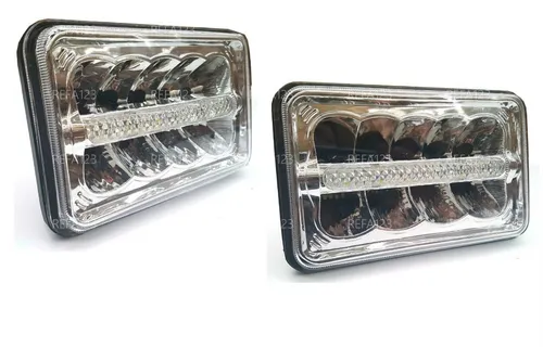 comprar Faros Led Unidad Rectangular Chica Con Luz De Dia 4x6 2 Pzas