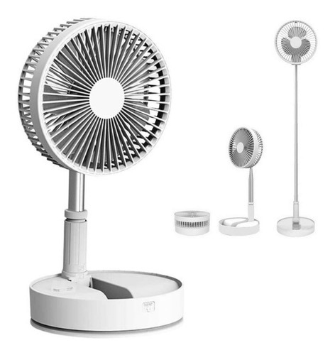 Ventilador Pé Portátil Casa Trabalho Professor Recarregável Material Das Pás Plástico Quantidade De Pás 3 Cor Das Pás Branco Cor Da Estrutura Branco Diâmetro 20 Cm Voltagem Bivolt