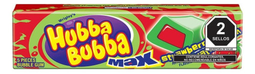 5 Pzas Goma Hubba Bubba Sandía Fresa 5x40g