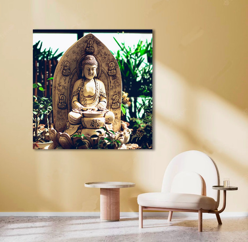 Cuadro Decorativo Moderno Buda Zen Feng Shui Yoga 70x70