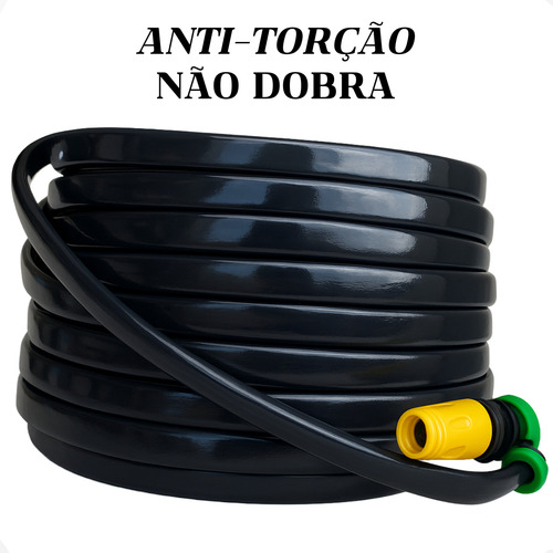 Mangueira Thevisionaries 10 Metros Flexível Não Dobra Potente Alta Pressão Reforçada Antidobra Antitorção Robusta Resistente Forte Lava Tudo Carro Chão Quintal Varanda Encher Piscina Regar Plantas