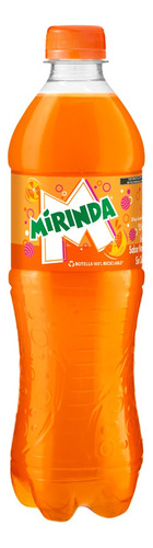 10 Pack Refresco Naranja Mirinda 600 Ml