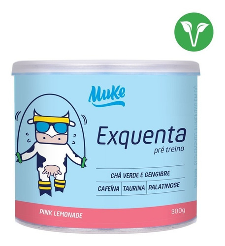 Imagem 1 de 7 de Pré Treino Cafeína Exquenta Pink Lemonade Muke Mais Mu 300g