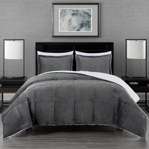 Juego De Edredón Reversible 3 Piezas Micromink Sherpa