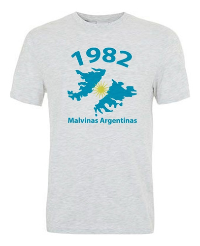 Malvinas Argentinas 1982 Logo   Remera Spun Adulto/niño