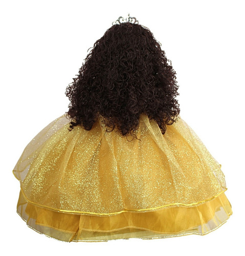 Muñeca Quinceañera Recuerdo De 15 Años Color Dorado