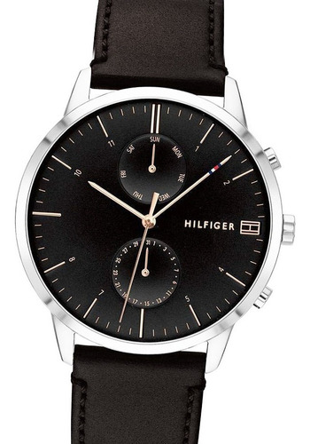 Reloj Tommy Hilfiger 1710406 Multifuncion Malla De Cuero