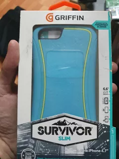 Funda Griffin Survivor Slim Para iPhone 6 Plus Azul Turquesa