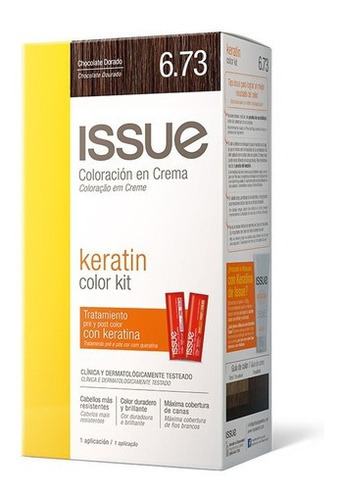 Issue Kit Tintura En Crema Keratin Color Tono 6.73 Chocolate dorado