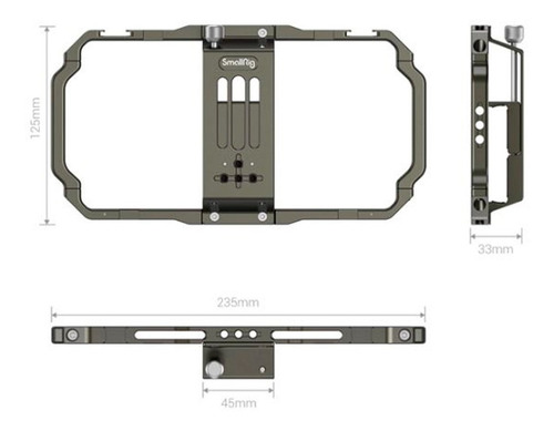 Imagen 3 de 10 de Soporte Jaula Estabilizadora Universal Para Smartphone Metal