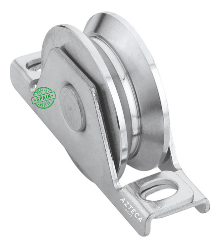 Rueda Para Porton Polea Canal V 8cm 655kg Puertas Corredizas Rodamiento Alta Precisión Hierro Galvanizado Durabilidad Resistente Al Desgaste Para Carril V-20 Uso Industrial Y Automatizado Azteca Drive