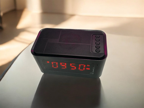 Parlante Radio Reloj Bluetooth X-16 Negro