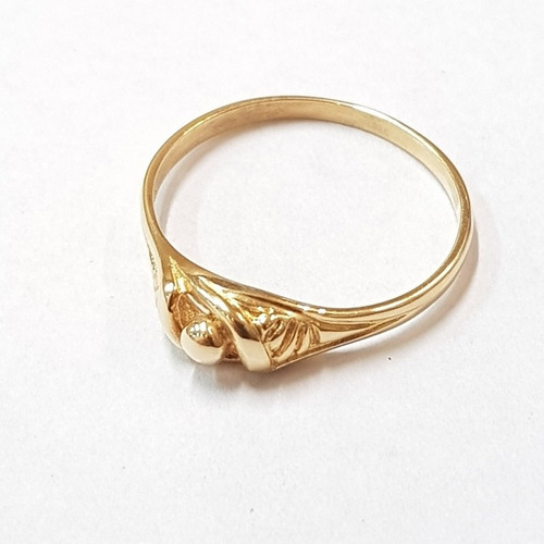 Anillo Oro 18k Calado Tipo Solitario 1,7grs N°15 Brumat