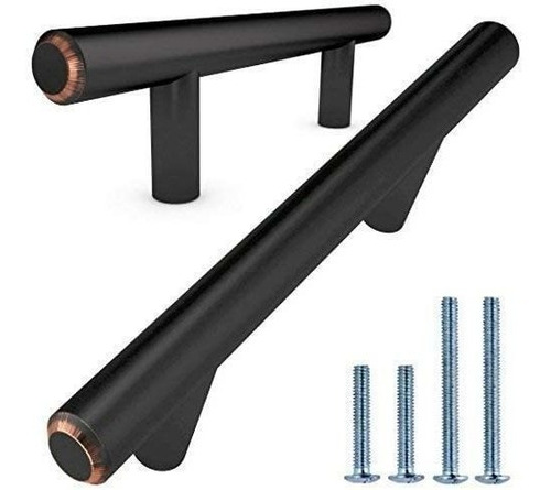 5 Tiradores De Estilo Europeo Macizo 155mm - Bronce/negro