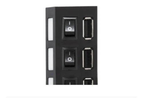 Hub Usb 2.0 4 Puertos C Switch Led Laptop Pc Alta Velocidad