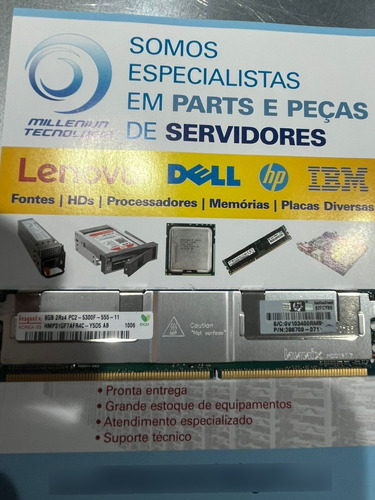 Memória Hynix 8gb Ddr2 Pc2-5300f Fbdimm Pn 398709-071 (Usado)