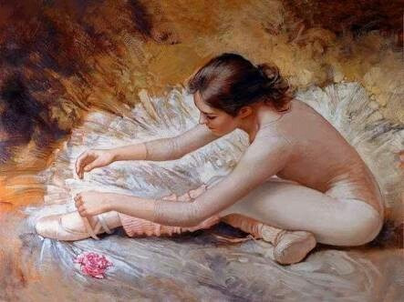 Cuadro Al Oleo De Bailarinas.pinturas Para Sala Hogar