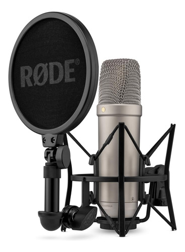 Microfone Condensador Rode Nt1 De 5ª Geração Com Sm6 Silver