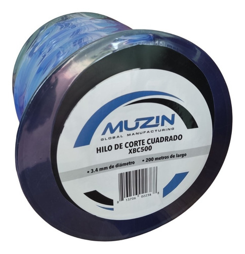 Nylon Para Desmalezadora 3,4mm X 200 Metros Cuadrado Muzin