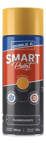 Pintura En Aerosol Doble A Fluorescente 350ml Secado Rápido Color Naranja