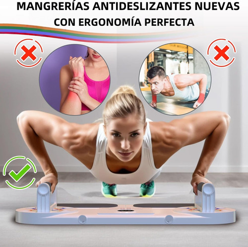 Barras Push Up Tabla Para Lagartijas Ajustable Cronometro