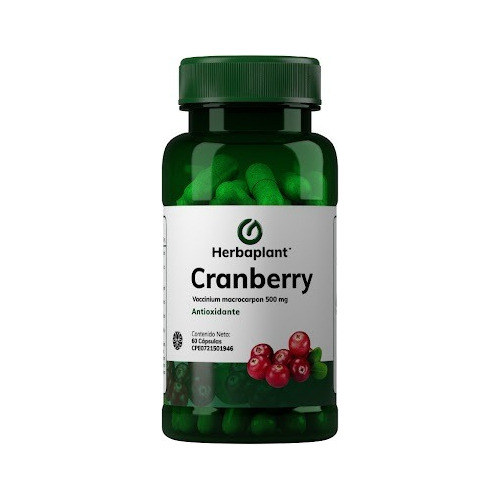 Cranberry 500 Mg 60 Capsulas Herbaplant Arandano Rojo