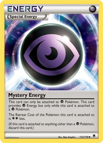 Cartas Pokemon Energia Mystery Energy 112/119 Xy Phf (Usado)