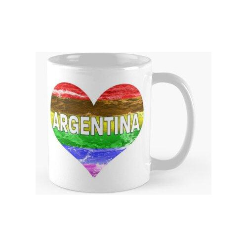 Taza Corazón Del Orgullo Gay De Argentina Calidad Premium