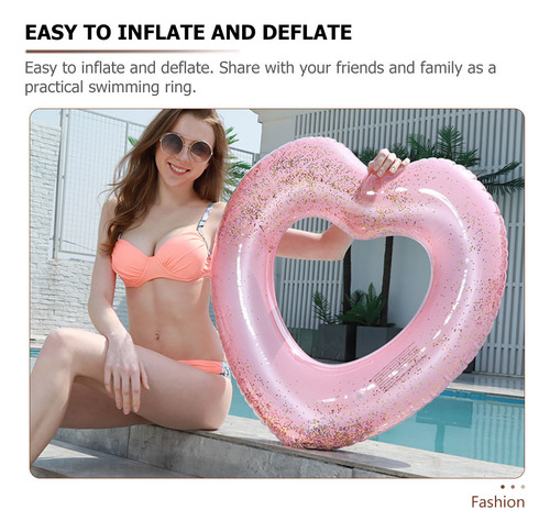 Anillos De Natación Inflables En Forma De Corazón, Flotador